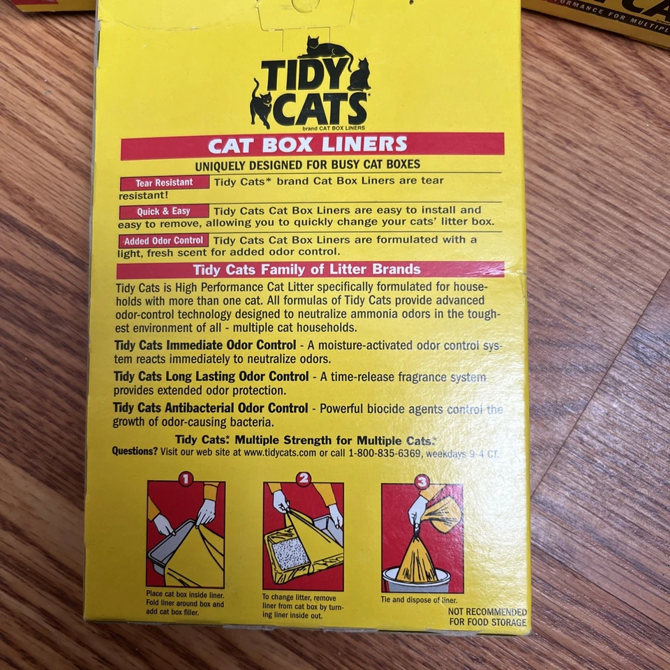 Caja de arena Purina Tidy Cats forros resistentes al desgarro lote de 3 cajas nuevas Foto 3 de 4