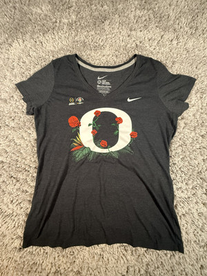 University of Oregon Ducks Rose Bowl Woman's Size XL Nike Slim-fit Shirt Playoff