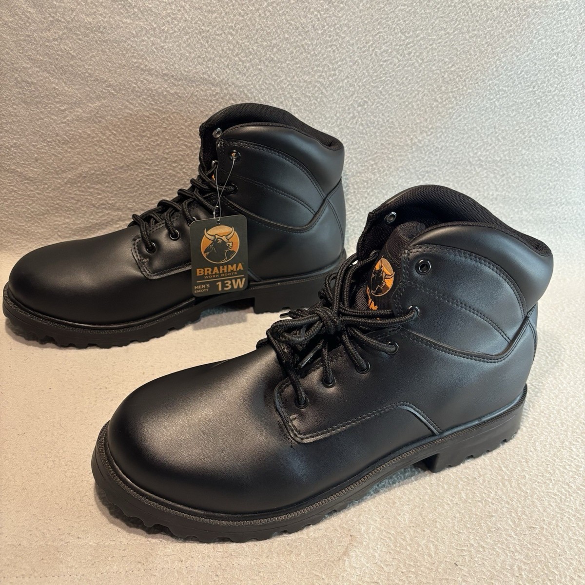 Steel Toe Brahma Botas Negras Work Boots Botas Brahma Punta De