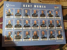 MULTI SIGNED KENT CRICKET TEAM SHEET-KENT WOMEN,19 SIGNATURES