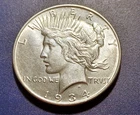 Very Choice AU 1934-D U.S. Peace Dollar