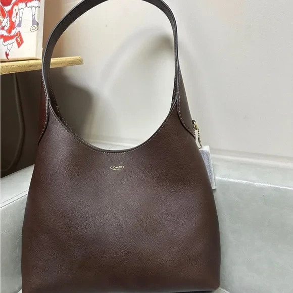 COACH ダークブラウン バッグ NWT Coach Brooklyn 28 Shoulder Bag With Dustbag | eBay