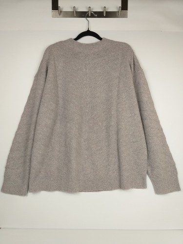 NEW XL Katies True Knits Chevron Jumper Womens Dove Grey Crew Neck Long Sleeves - Picture 3 of 6