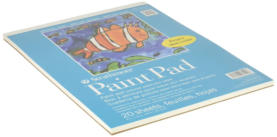 (27-209 100 Series Youth Paint Pad, 9 by 12", 20 Sheets, White, 9x12 - Image 2 of 3