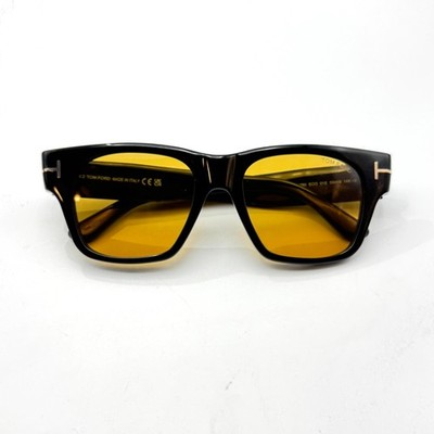 Tom Ford Sunglasses Caine-02 TF1280 01E Shiny Black Frame Amber Lens 53-19-145mm