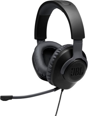 JBL Quantum 100 Gaming Headset Over-Ear mit abnehmbarem Mikrofon, Schwarz