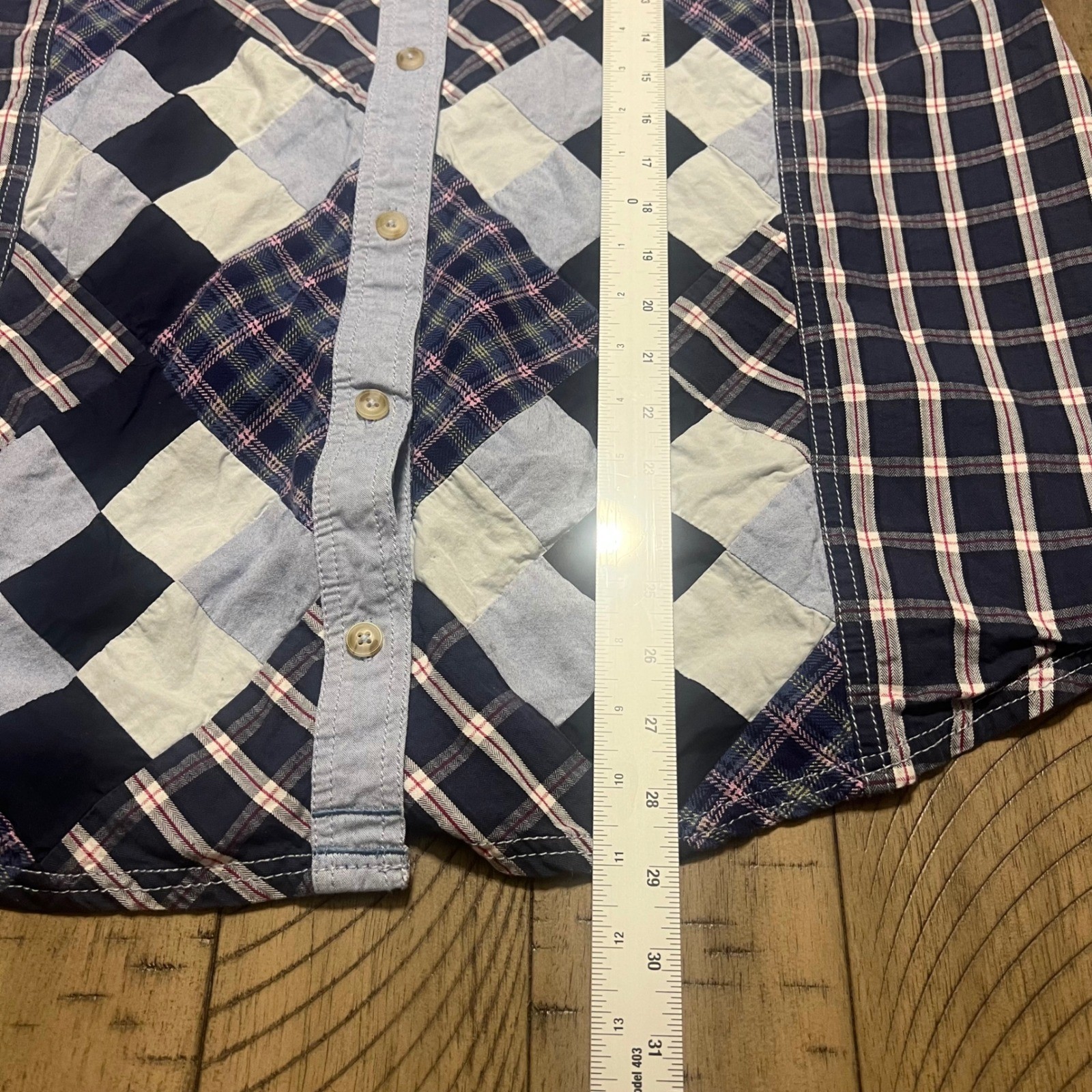 WE THE FREE Patchwork Plaid Button Down Shirt Wom… - image 7