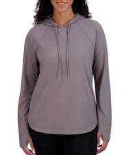 SAGE Women's Lightweight Hoodie, Long Sleeve, Gray, Medium