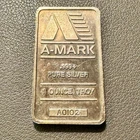 Vintage A-Mark 1 ozt 99.9% Silver Art Bar