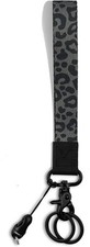 Yiflin Cute Wrist Lanyard for Keys, Keychain, Wallet, Id Black Leopard