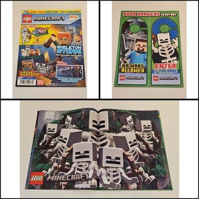 Lego Minecraft Magazine Issue 1 - Posters Intact - Gift Missing