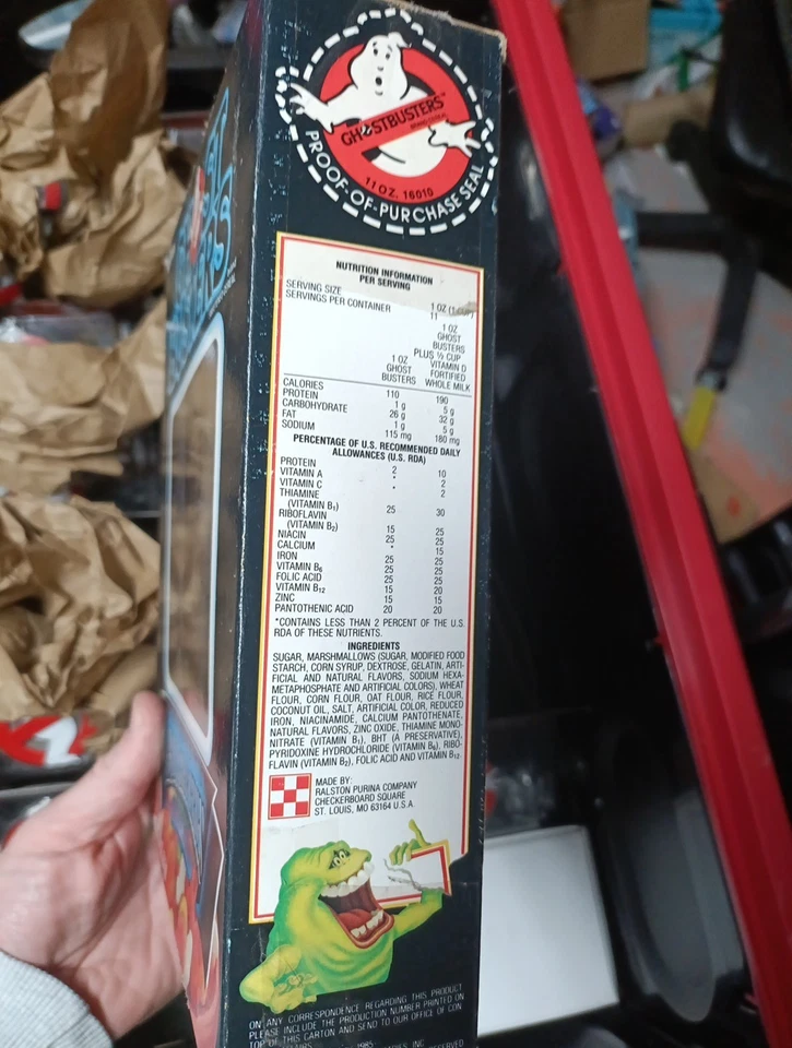 Vintage Ralston Ghostbusters 1985 Hologram Series Cereal Box - image 2 of 4