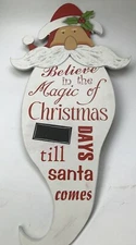 Santa Christmas Chalk Countdown Wooden Sign Xmas Countdown Sign