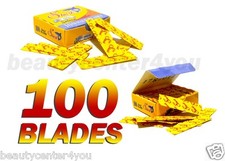 100 Shark Super Stainless Single Edge Razor Blades Barber Shavette