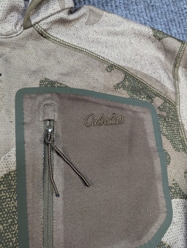 Cabelas Jacket Mens Medium Camo Merino Wool Blend Full Zip Hooded Hunting - Picture 10 of 13