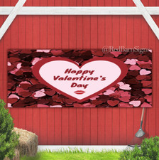 Happy Valentines Day 018 indoor outdoor banner sign