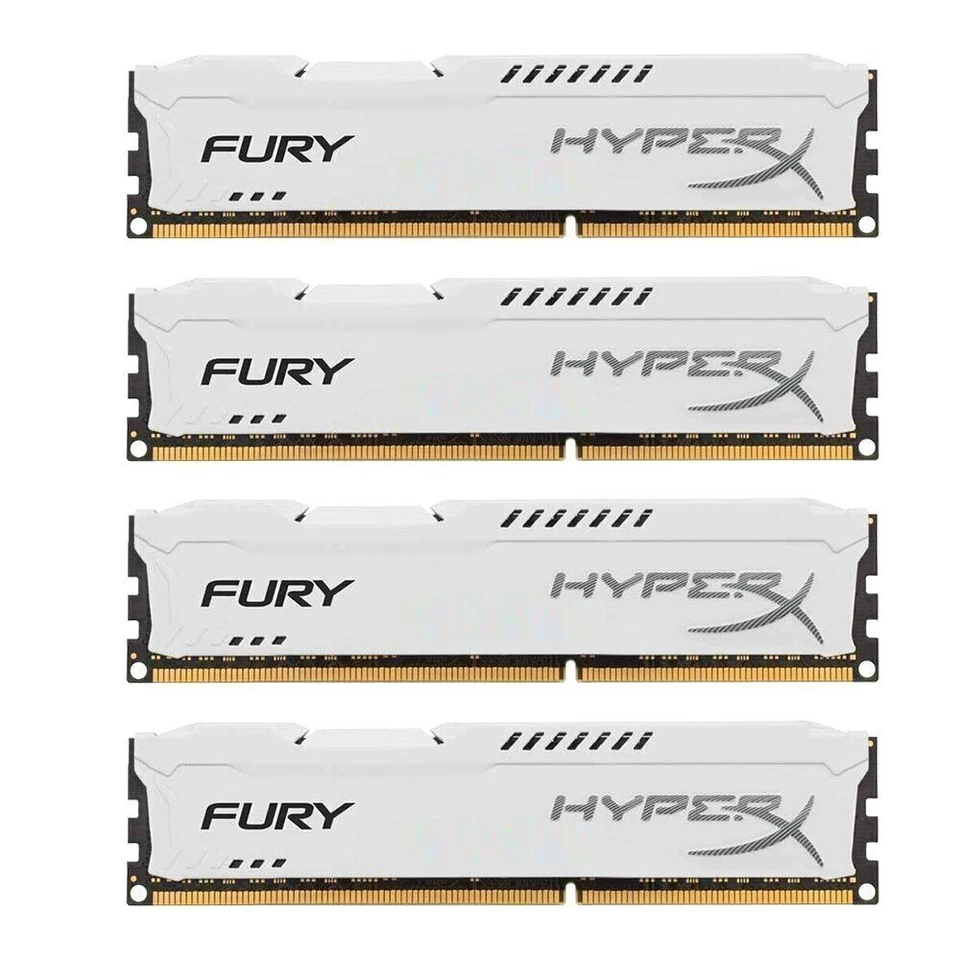 HyperX FURY 32GB 4x 8GB DDR3 1866MHz PC3-14900 DIMM Desktop Memory RAM BT White - Image 3 of 4