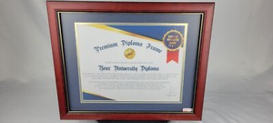 Diploma Frame - UV Protected and Real Premium Wood Certificate Frame Size 11x14