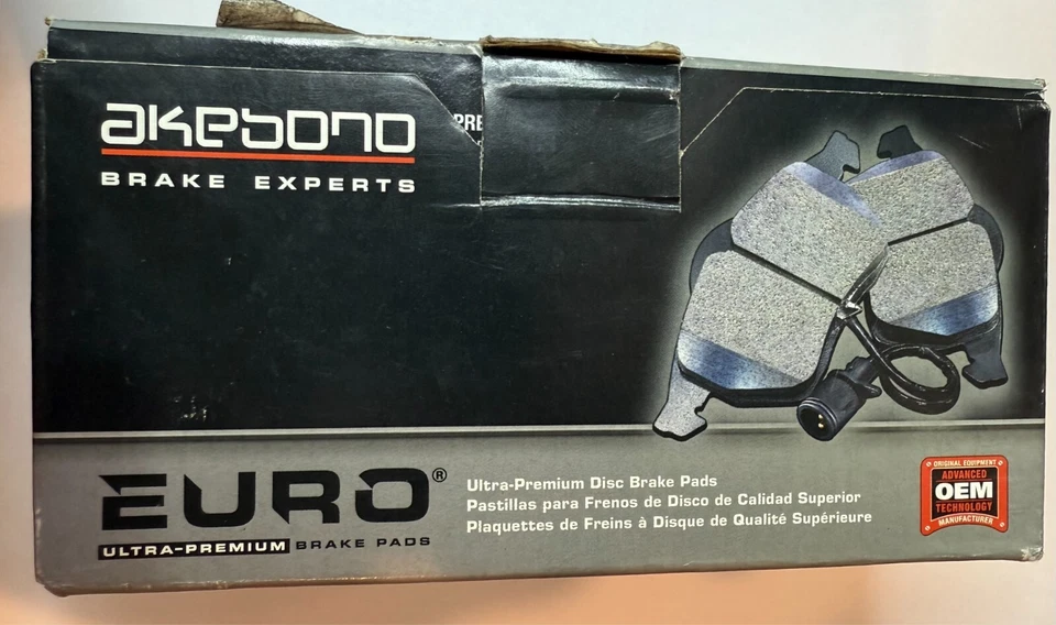 Juego de pastillas de freno de disco de cerámica Akebono EURO EUR779 para Mercedes C230 C240 C280 SLK+ Foto 4 de 4