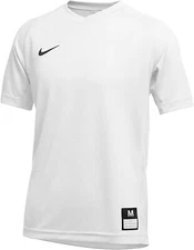 NIKE Youth Prospect V-Neck Baseball Jersey Shirt sz L Large White Training