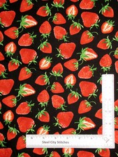 Strawberry Festival Strawberries Food Fruit Fabric Kitchen Benartex By The Yard
