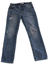 Cabi 100 BF Jeans 5884 Distructed Denim Size 4 Pre-Owned - EXCELLENT CONDITION
