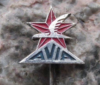 Antique Avia Aviation Aircraft Truck Company Flying Bird Red