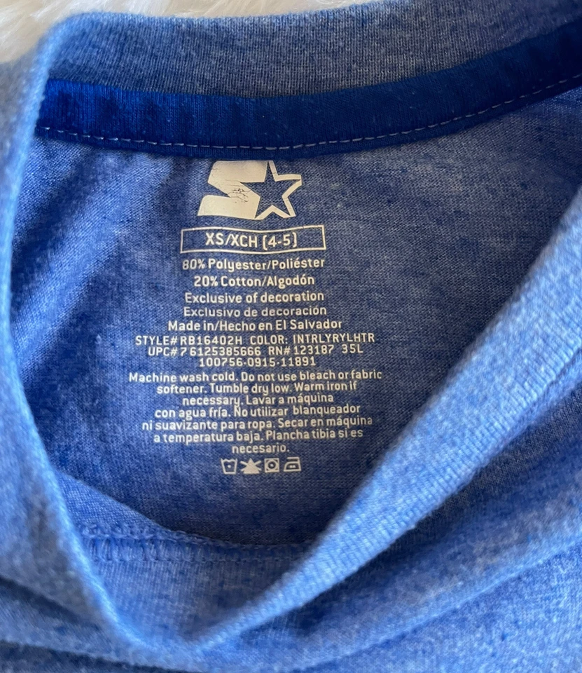 Camiseta Dri-Star azul jaspeado manga corta Starter XS (4/5) para niños Foto 4 de 4