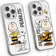 Funda de gelatina transparente Snoopy Sing & Song para Galaxy S26 Ultra Plus hecha en Corea