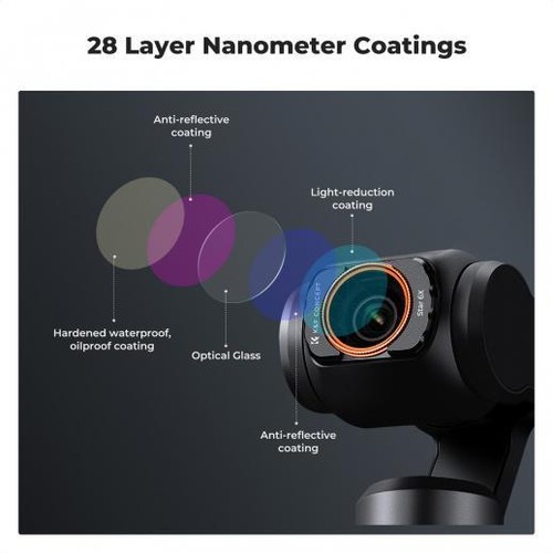 Filtro magnético de vidrio óptico HD multicapa 3 filtros Osmo Pocket K&F Concept - Imagen 108 de 109