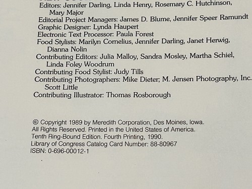 Better Homes and Gardens New Cook Book - Tenth Edition Fourth Print 1990 - NICE - Foto 3 di 10