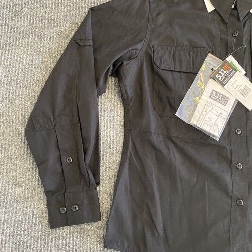 Camisa táctica 5.11 para hombre S negra con botones utilitaria de carga - Imagen 5 de 14