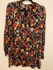 Free People Jane Women's Floral Long Sleeve Mini Dress Size XS NWT (148)