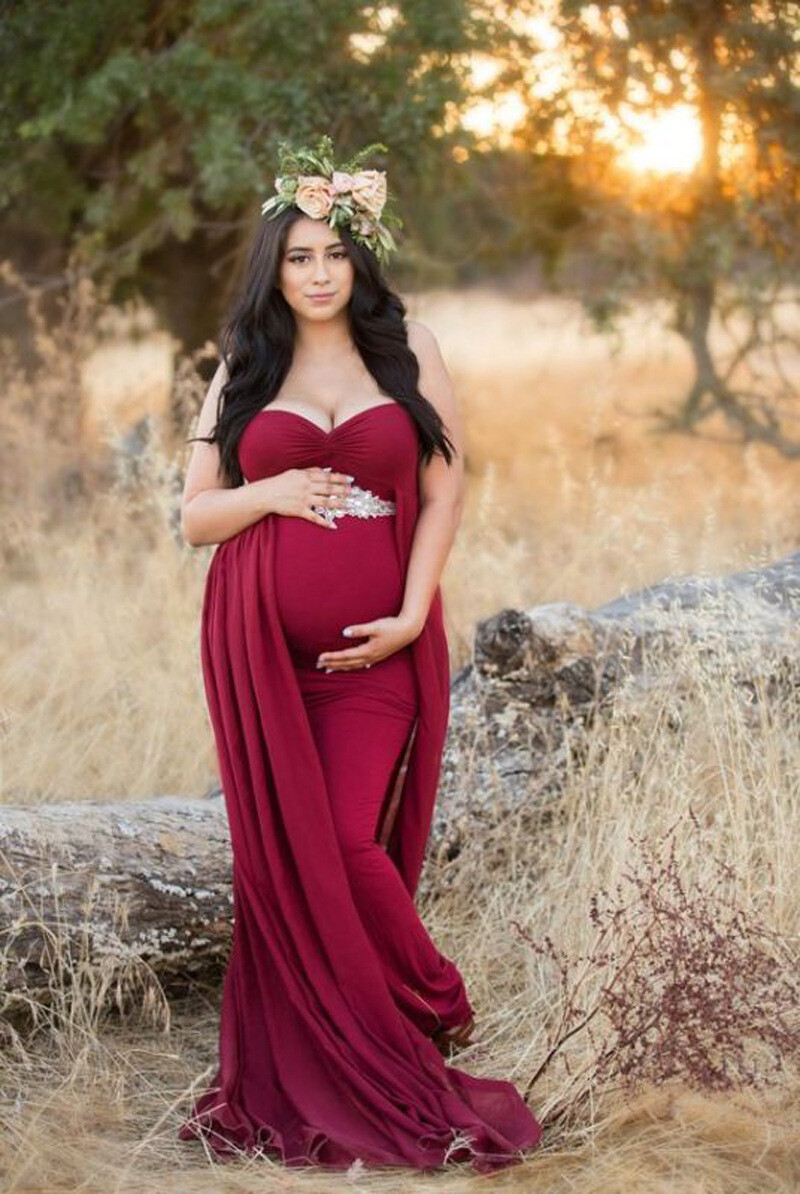 pregnancy long dress