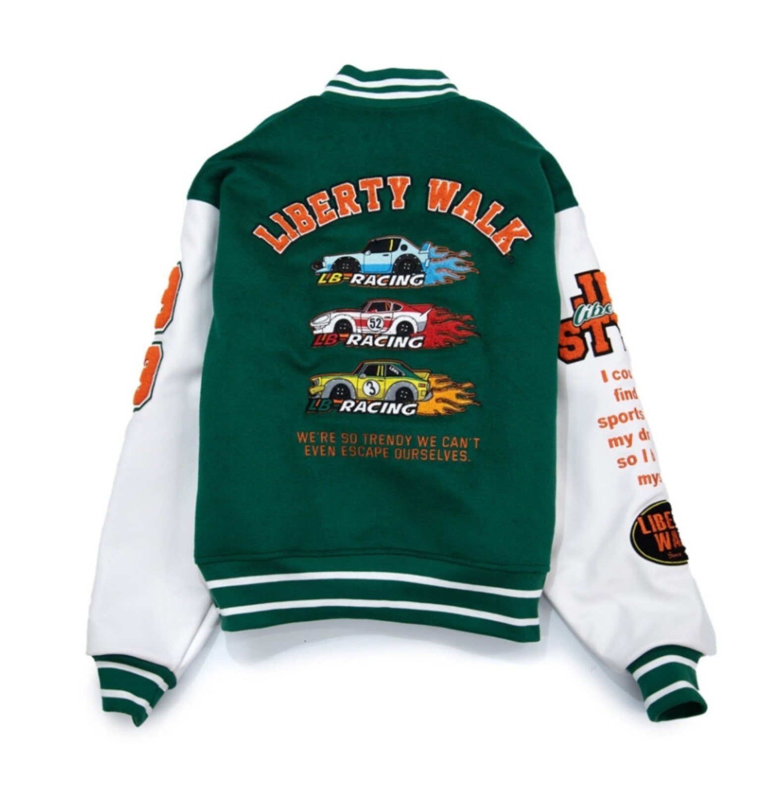 LB JDM Car Stadium Jumper Green Liberty Walk Unisex Japan Inspired Design