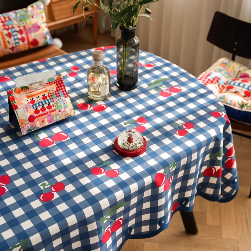 1xKitchen Inregular Tablecloth Checked Table Cover Cloth Dinning Room Tablecloth - Image 4 of 4