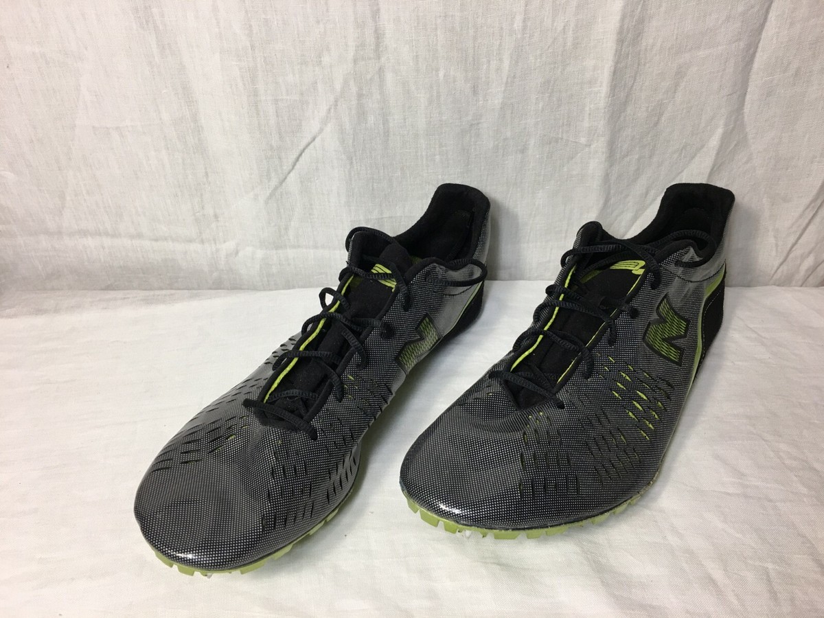 New Balance Size 12M Short Distance Spike 607 Shoes Green Grey