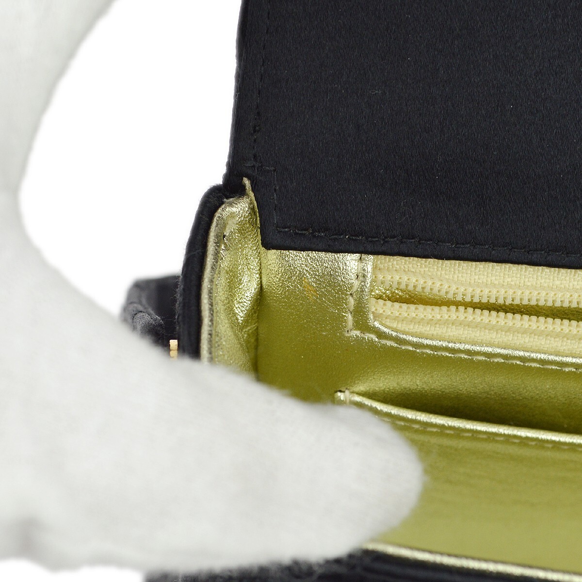 Chanel Black Satin Mini Classic Square Flap Handbag 132875 | eBay