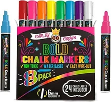 Bold Chalk Markers - Dry Erase Marker Pens - Chalk Markers for  Assorted Sizes 