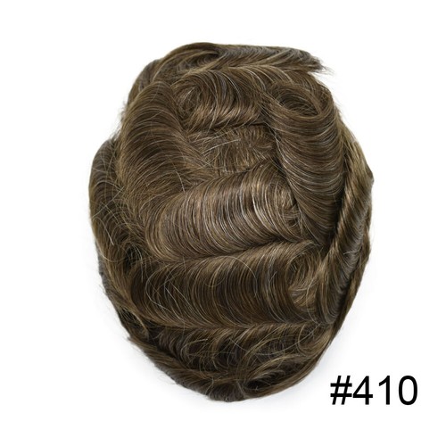 French Lace Front Mens Toupee Poly Pu Hairpiece Natural Hair Replacement Systems - Picture 48 of 74