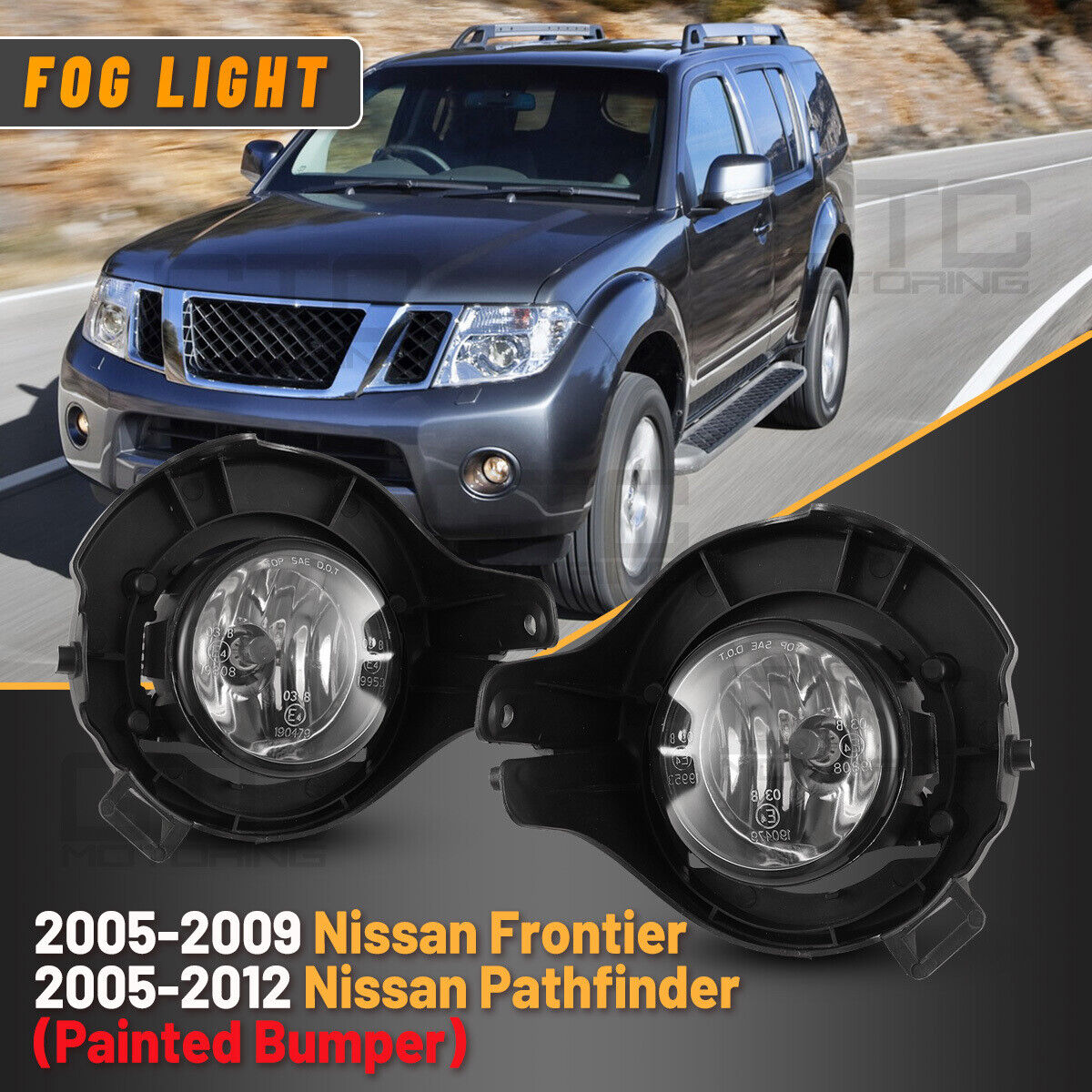 strategi Gå glip af brevpapir For 05-09 Nissan Pathfinder Frontier Painted Bumper Fog Lights Clear Glass  Lens | eBay