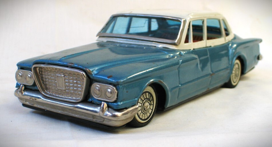 Vintage Tin Friction 1960 Plymouth Valiant Sedan by Yonezawa of