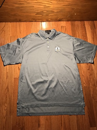 * Men's Shirt Golf Polo Size XL Eleven Straight Byron Nelson Chrysler Blue Gray - Picture 3 of 10