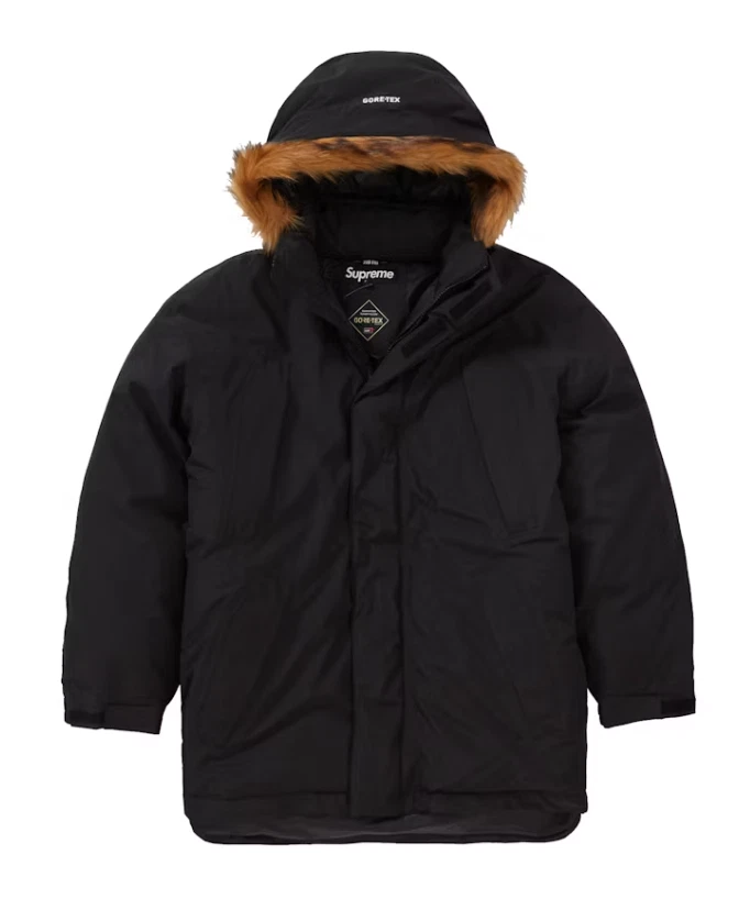 Veste parka à capuche Supreme X Gore Tex 700 Fill Down fourrure grand logo FW21 neuve avec étiquette