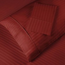 300 Thread Count 100 Egyptian Cotton Stripped Washable 2 Piece Pillowcase Set
