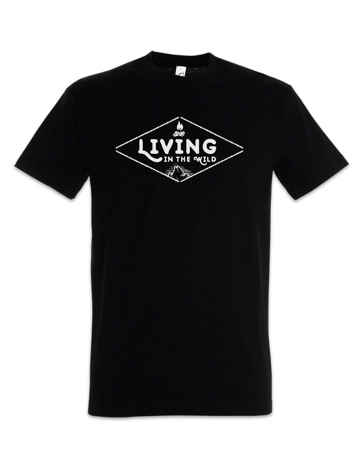 Living In The Wild T-Shirt Bonfire Campfire Environmental Protection Camping