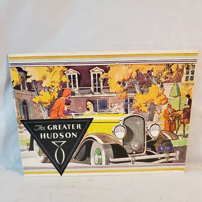 Factory Original 1931 The Greater Hudson Eight Sales Brochure Offers Considered