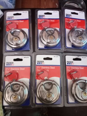 6 Packer One 2 3/4'' Stainless Steel Disc Padlock SP-670