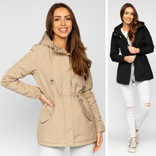Parka &Uuml;bergangsjacke Jacke Freizeit Classic Kapuze Sport Casual Damen BOLF Basic