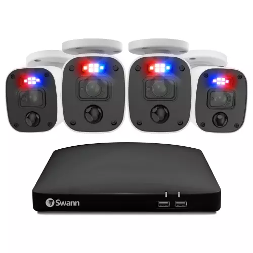 Swann 8-4680 8 Canal DVR 1TB 4 X 1080MQB Audio Cam CCTV Exécuteur Kit 846804MQB - Photo 1/6